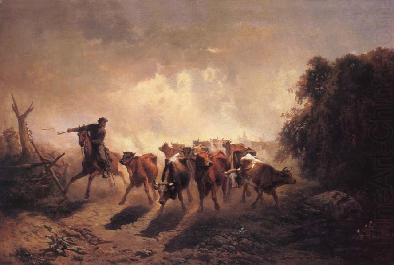 Union Drover with Cattle for the Army, unknow artist